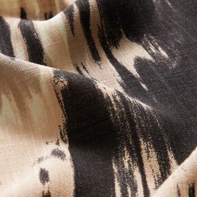 viscose fabric water reflection – black/light beige, 