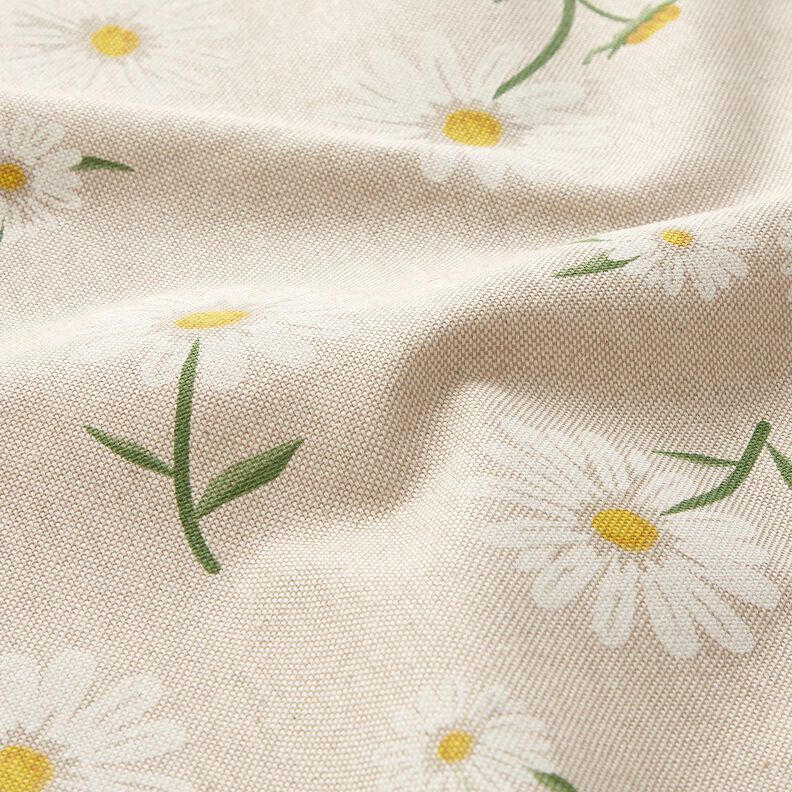 Decor Fabric Half Panama scattered daisies – natural/white,  image number 2