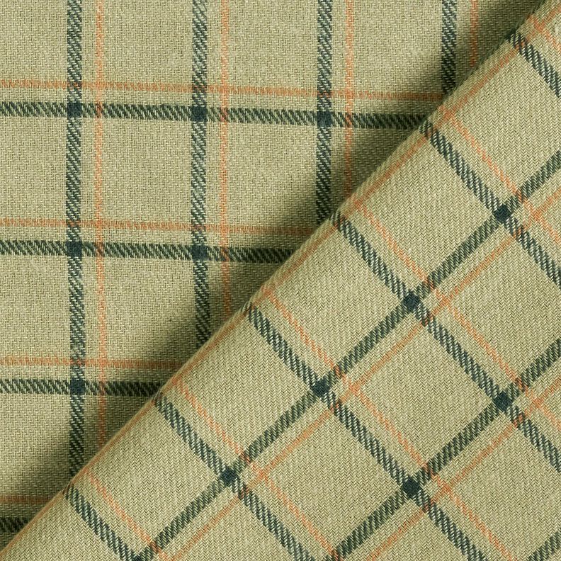 Flannel double check – khaki/fir green,  image number 4