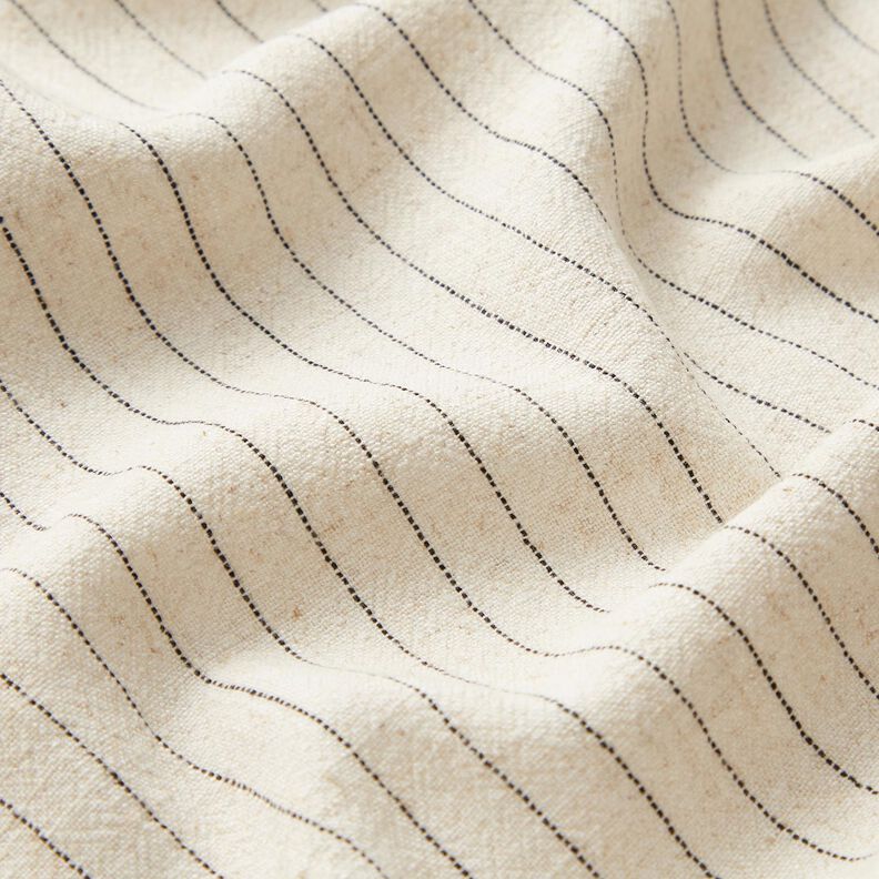 Viscose-linen crepe narrow pinstripes – beige,  image number 2