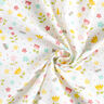 Cotton Poplin Flower meadow and dots – white,  thumbnail number 3