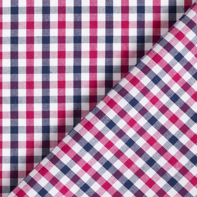 Two-tone cotton gingham – intense pink/navy blue,  image number 4