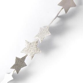 Self-adhesive Star Garland [20 mm] - silver metallic, 