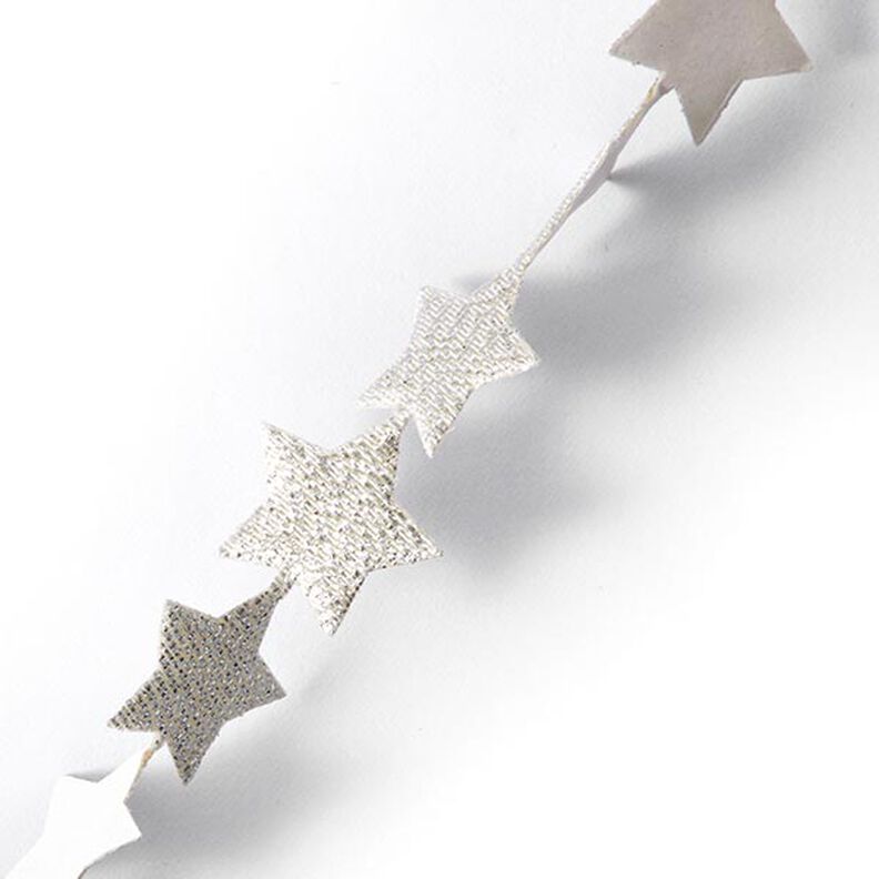 Self-adhesive Star Garland [20 mm] - silver metallic,  image number 2