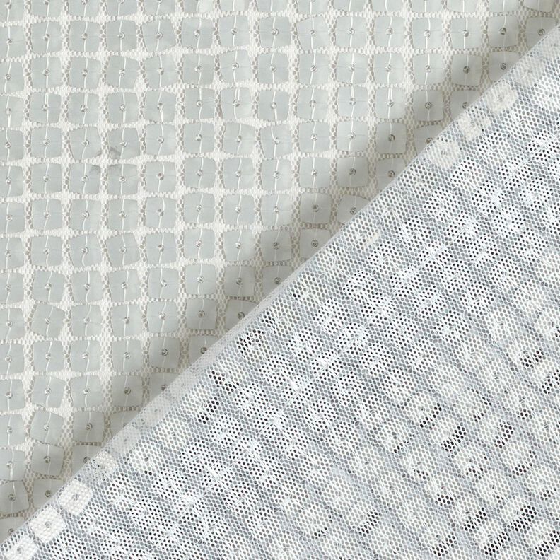 Sequin fabric squares – metallic silver,  image number 4