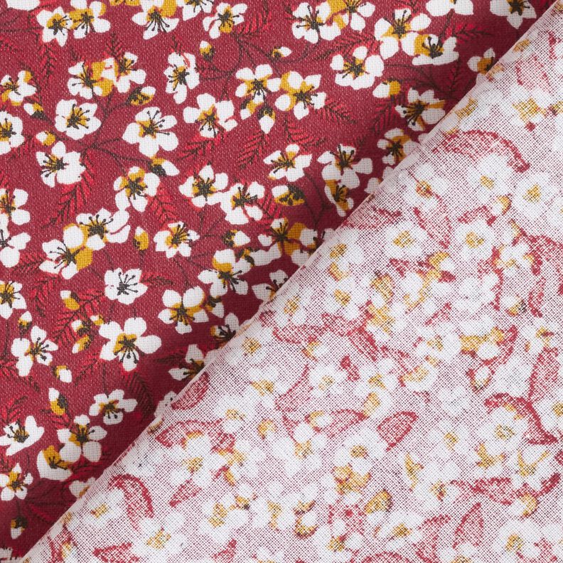 Coated Cotton Blossom – dark red/white,  image number 5