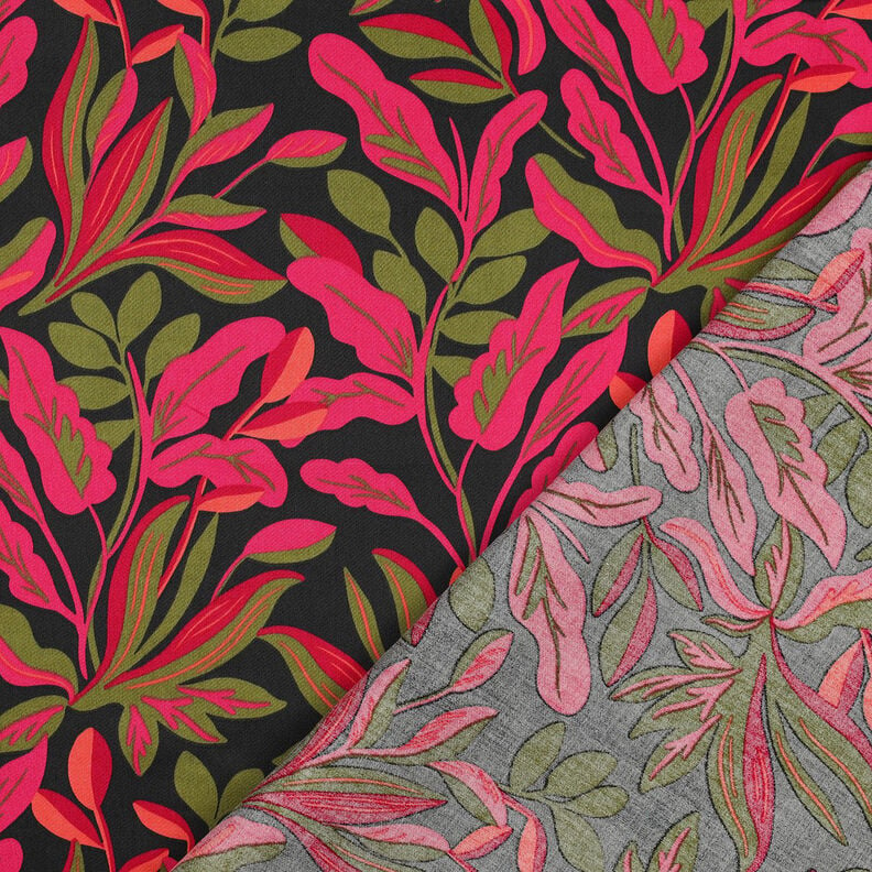 Sateen Lush Leaves | Nerida Hansen – black/pink,  image number 4