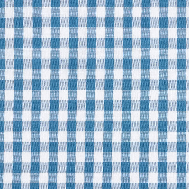 Cotton Vichy check 1 cm – denim blue/white,  image number 1