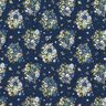 Organic Cotton Poplin Flower bouquet – navy blue,  thumbnail number 1