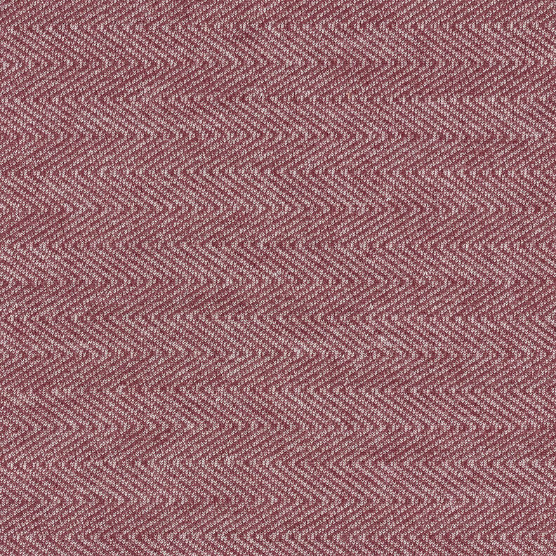 Winter sweatshirt fabric horizontal stripes – merlot/white,  image number 1