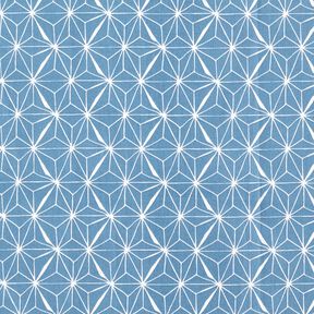 Coated Cotton graphic stars – blue/white, 