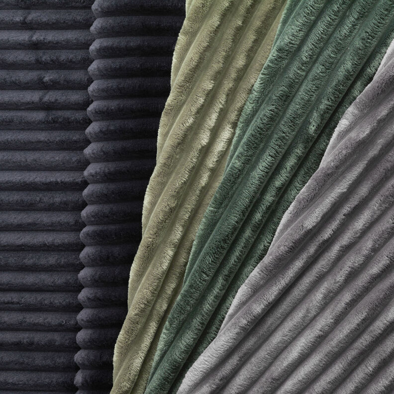 Upholstery Fabric Fur stripes – dark green,  image number 6