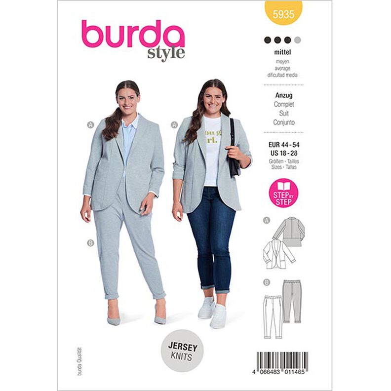 Plus size suit | Burda 5935 | 44-54,  image number 1