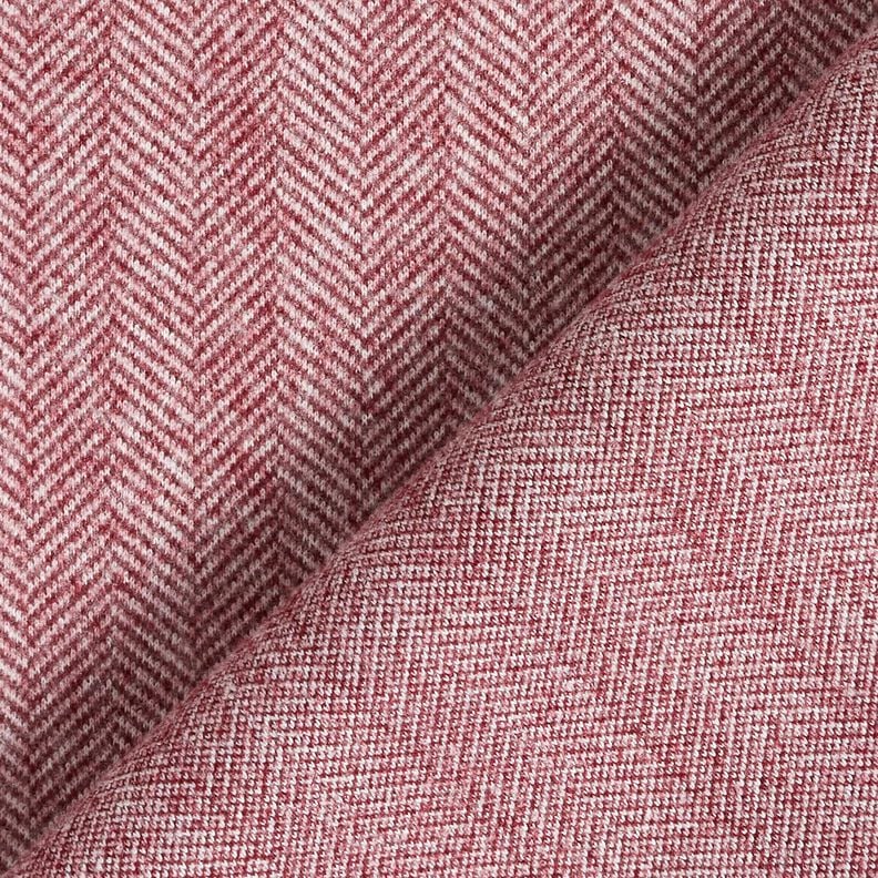 Jacquard knit herringbone – carmine/white,  image number 4