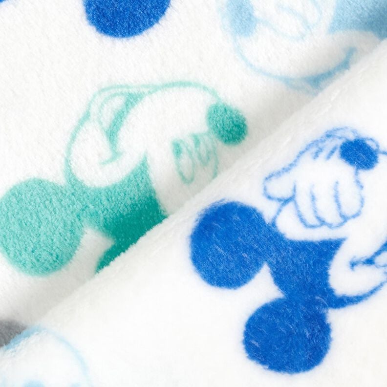 Cosy Fleece Licensed Fabric Mickey faces | Disney – ivory,  image number 4