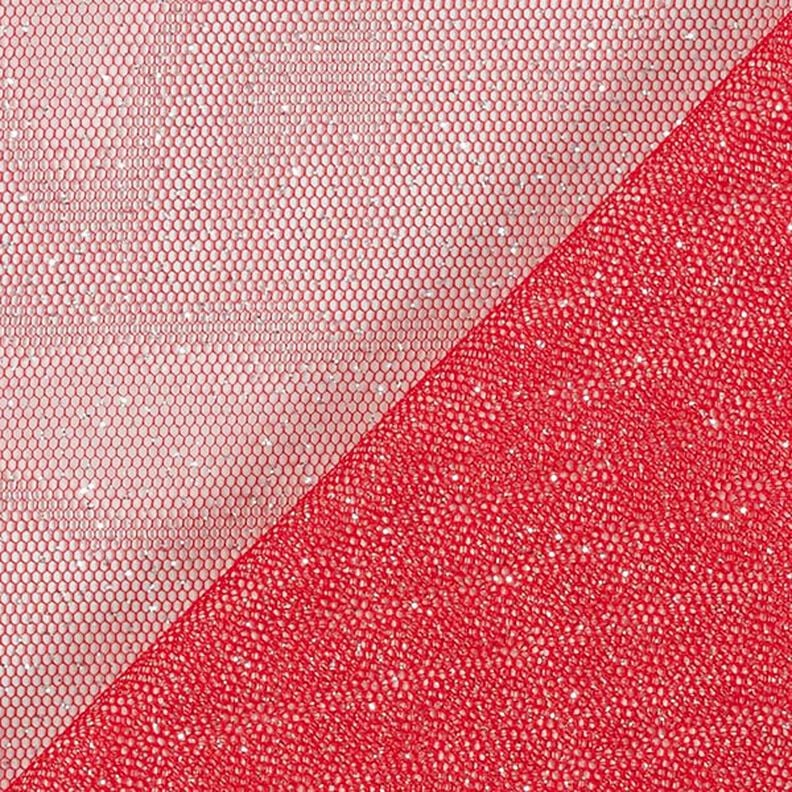 Royal Glitter Tulle – red/silver,  image number 5