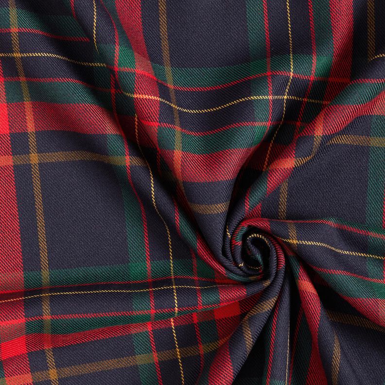 Viscose mix tartan – fir green/carmine,  image number 3