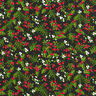 Cotton Cretonne Mistletoe – black/red,  thumbnail number 1