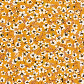 Coated Cotton Blossom – curry yellow/white, 