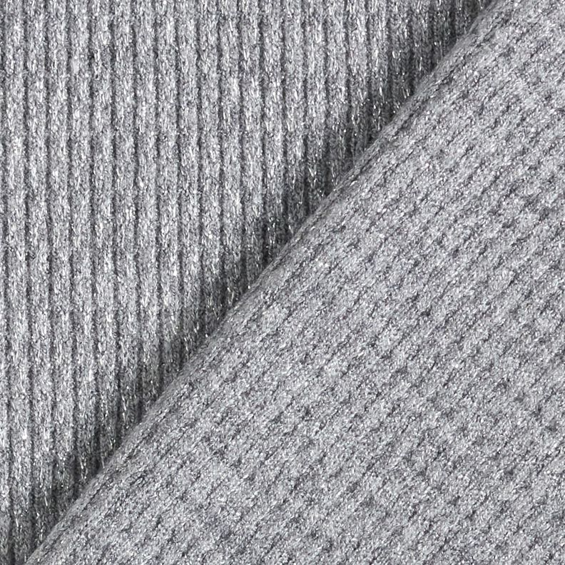 glitter ribbed knit – grey/silver,  image number 3