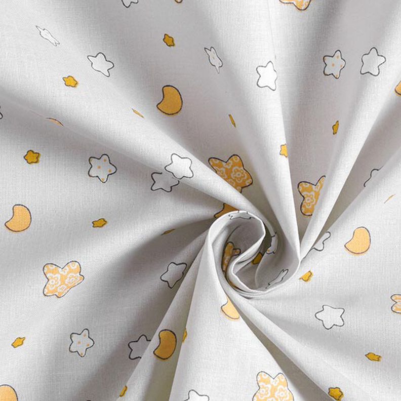 Cotton Cretonne Little Stars – grey/yellow,  image number 3