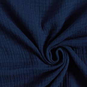 GOTS Triple-Layer Cotton Muslin – midnight blue, 