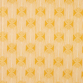 Decor Fabric Half Panama Arches – curry yellow/natural, 