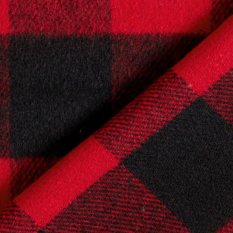 Coating Fabric Tartan – red/black,  image number 4