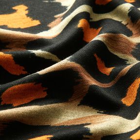 Viscose Jersey large leopard spots – brown/orange, 