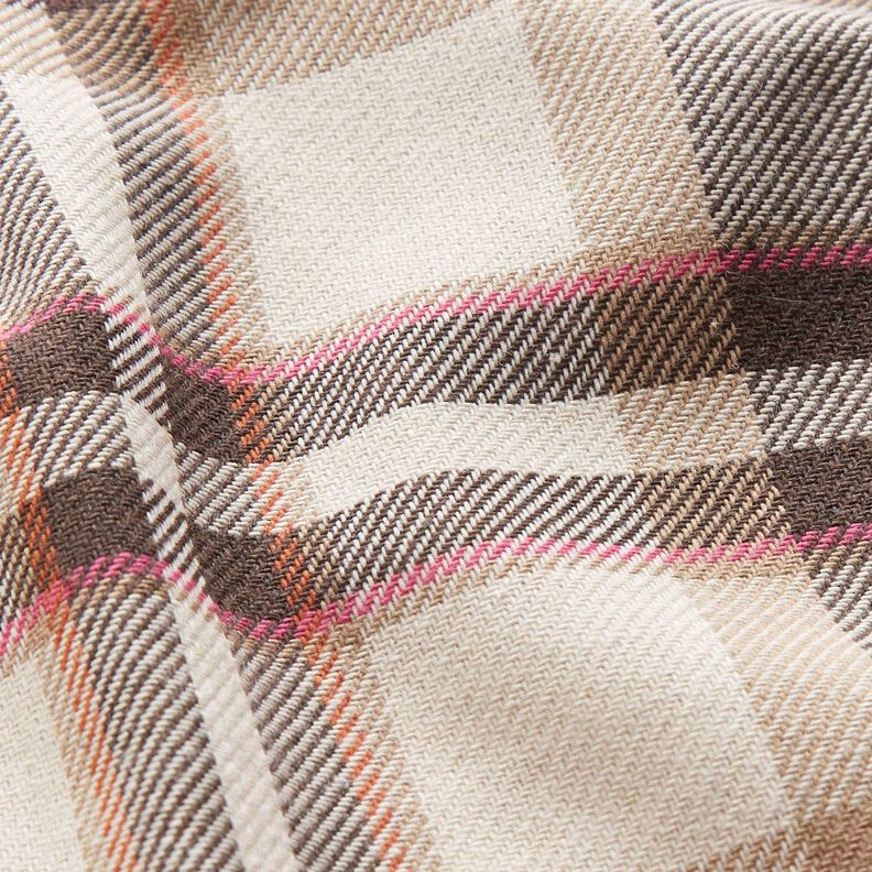 Cotton Flannel Tartan – beige/pink,  image number 3