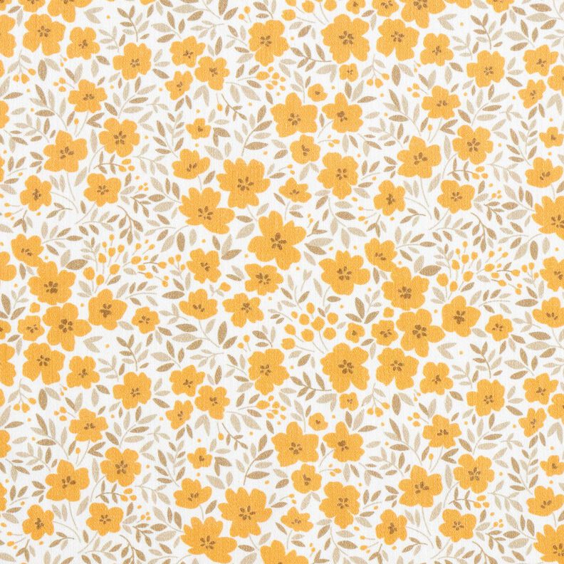 Decor Fabric Sateen sea of blooms – mustard/white,  image number 1