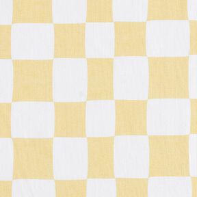 Cotton Cretonne Abstract Plaid – white/vanilla yellow, 