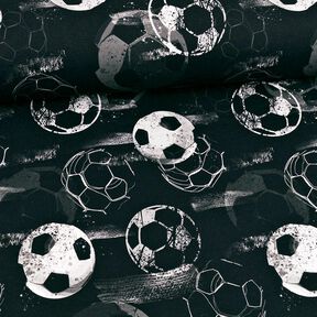 Cotton Jersey Football goals | Glitzerpüppi – black/grey, 