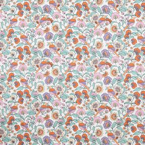 Coated Cotton sea of flowers – white, 