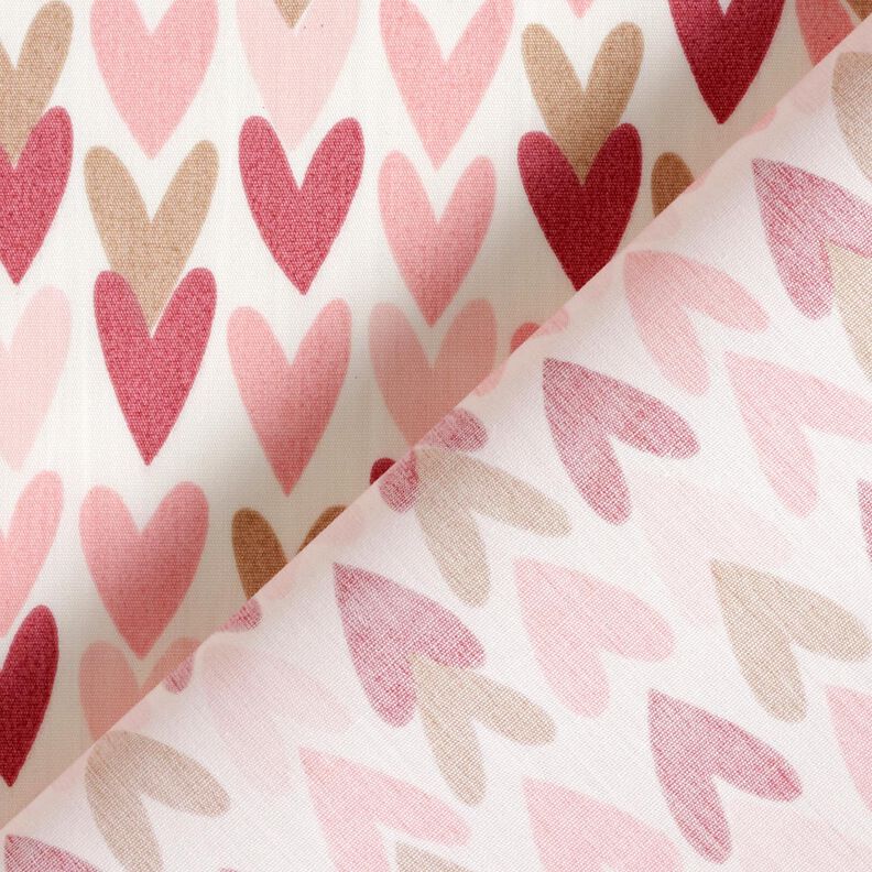 Cotton Poplin hearts – ivory,  image number 4