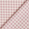 Textured check cotton fabric – white/light dusky pink,  thumbnail number 4