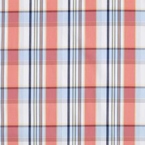 Cotton mix tartan shiny stripes – coral, 