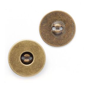 Magnetic Button [ Ø18 mm ] – antique gold metallic, 