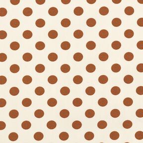 Large dots stretchy trouser fabric – white/copper, 