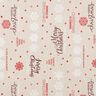 Decor Fabric Half Panama Merry Christmas – beige/dark red,  thumbnail number 1