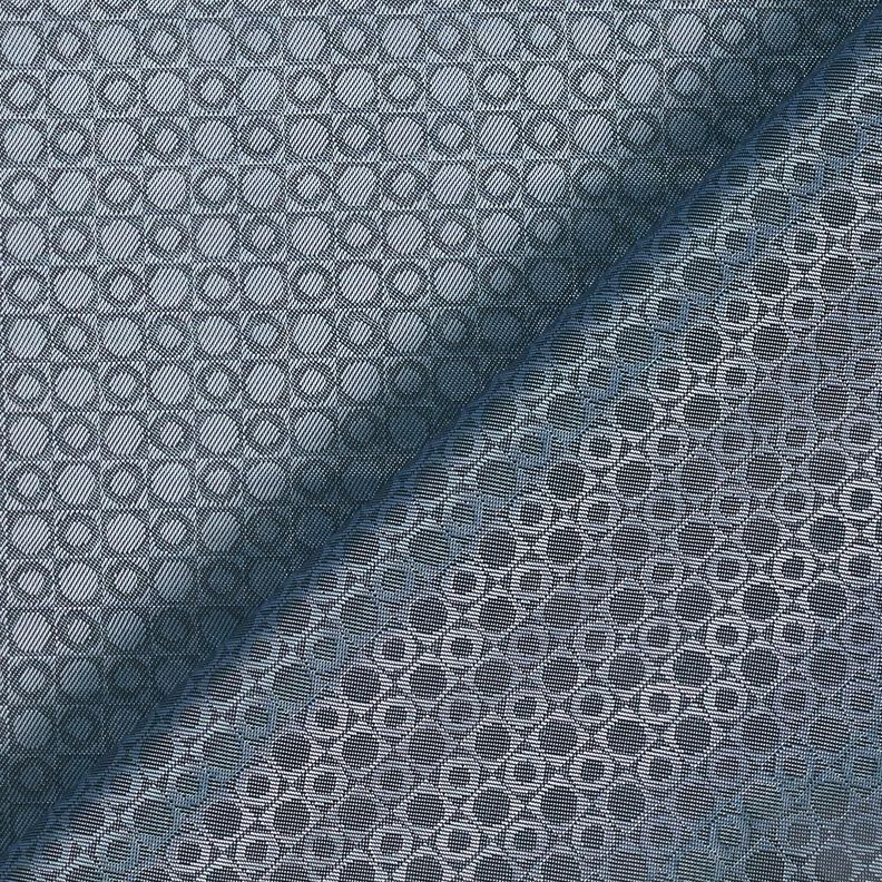 Lining Fabric Jacquard Boxes and dots – steel blue,  image number 3