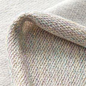 French terry colourful glitter melange – light grey, 