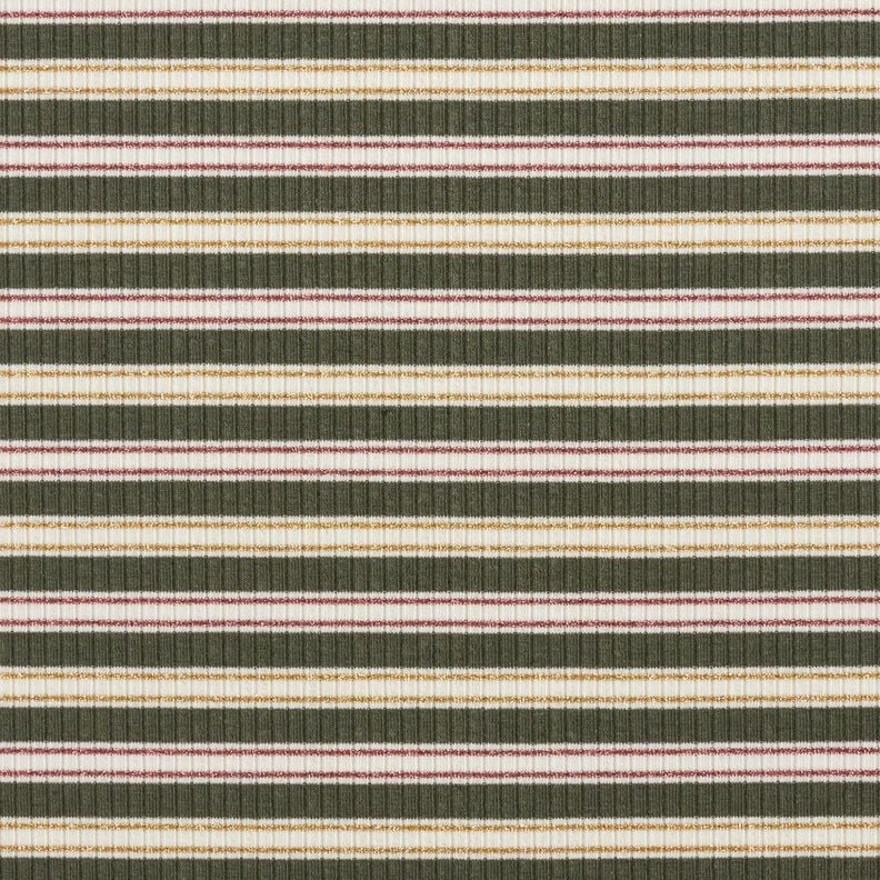 glitter stripes ribbed jersey – khaki,  image number 1