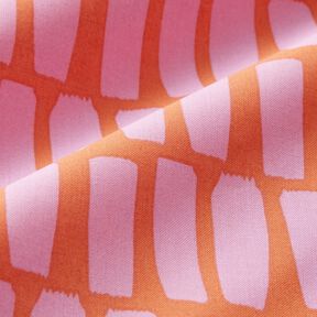 Coated Cotton Brushstrokes – orange/pastel violet, 