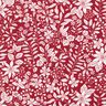 viscose fabric Flowers and branches – carmine/white,  thumbnail number 1