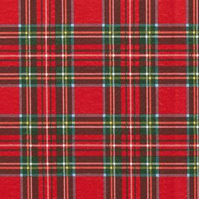 Decor Fabric Canvas Tartan – red/fir green, 