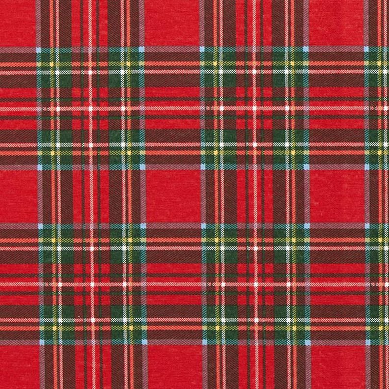 Decor Fabric Canvas Tartan – red/fir green,  image number 1