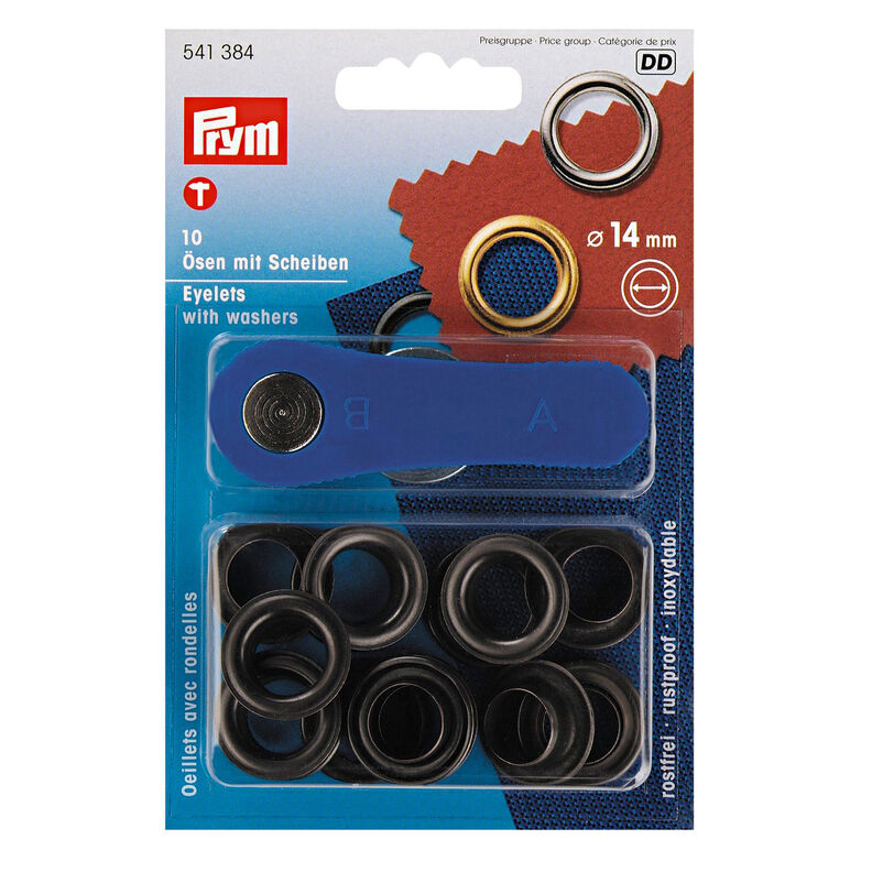 Eyelets and washers [Ø 14 mm] | Prym – black brown,  image number 1