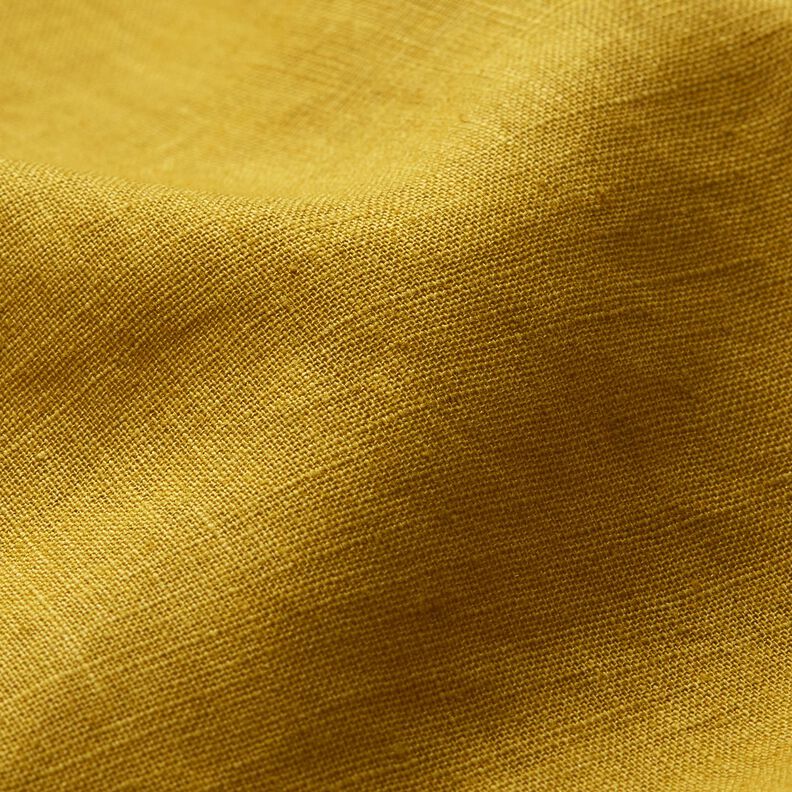 Lightweight linen blend pre-washed – mustard,  image number 3