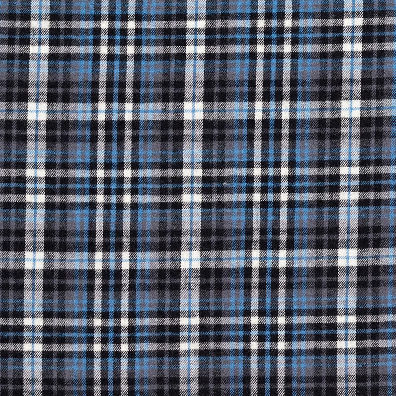 Flannel Tartan – black/blue,  image number 1